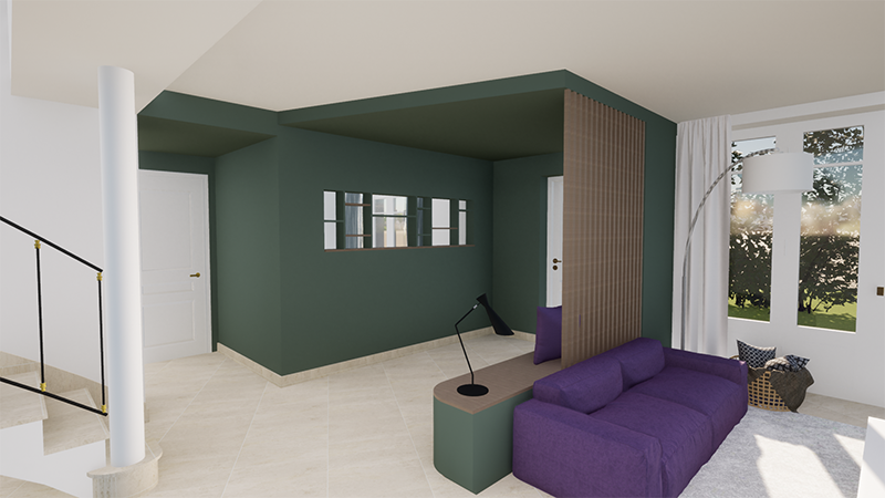 architecture-interieur-meuble-sur-mesure-tasseaux-vert-salon-sejour