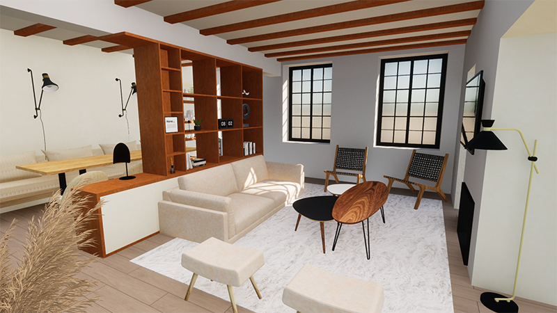vue-Architecture-interieur-sejour-salon-mobilier-meuble-sur-mesure